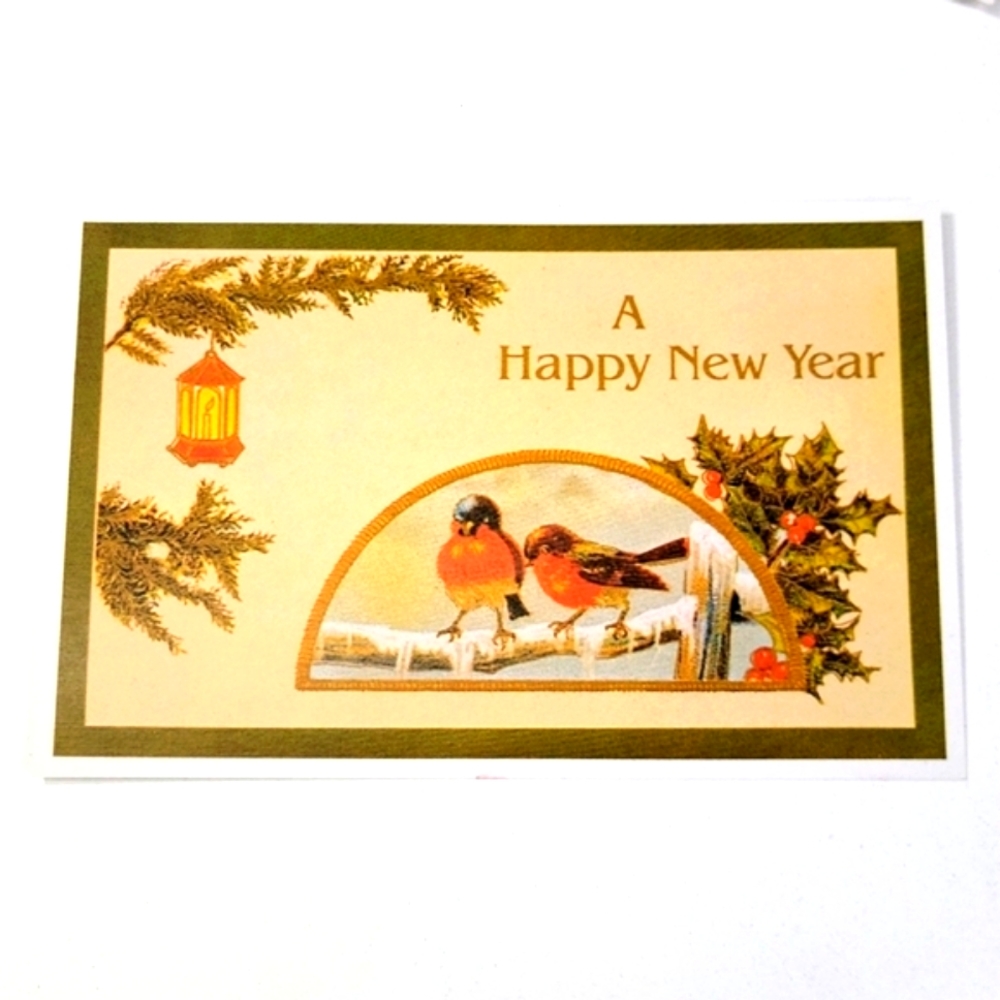 Vintage 1900s New Year Greeting Postcards Unused